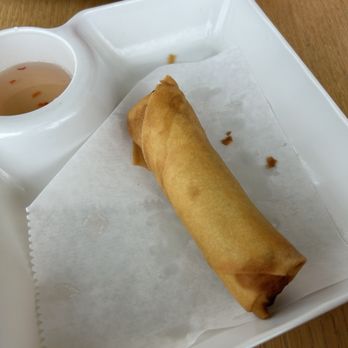 Basil Bowl - Spring rolls (should be 2, but I was hungry before the picture.) - Asian Fusion Near Me - Northville, Michigan