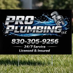 Pro Plumbing - Yard sign