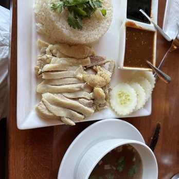 Thaisons - Steamed chicken with chicken broth rice - Asian Fusion Near Me - Falls Church, Virginia Thaisons - Steamed chicken with chicken broth rice - Asian Fusion Near Me - Falls Church, Virginia