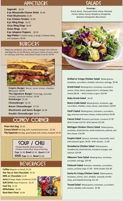 Menu photo 6 Empire Grill Sterling Heights, MI