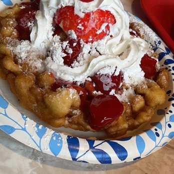 Cakes & Creams - Cakes n cream supreme strawberry funnel cake with ice cream ($10.89) - Pizza Near Me - Branson, Missouri Cakes & Creams - Cakes n cream supreme strawberry funnel cake with ice cream ($10.89) - Pizza Near Me - Branson, Missouri