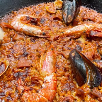 Arrosseria Las Arenas - Seafood paella. Good flavor. Not super memorable but good. - Tapas/Small Plates Near Me - Barcelona, B