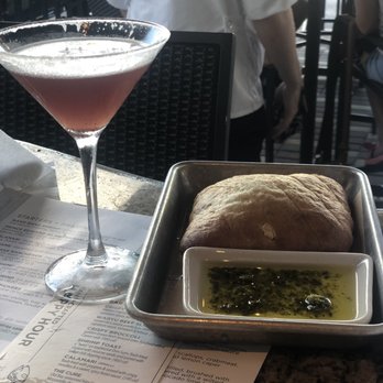 Bonefish Grill - Complimentary bread and Blueberry Lemon Drop - Seafood Near Me - Jacksonville Beach, Florida
