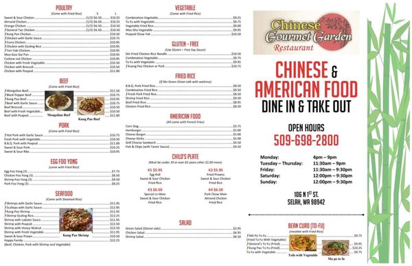Menu photo 2 Chinese Gourmet Garden Selah, WA Menu photo 2 Chinese Gourmet Garden Selah, WA