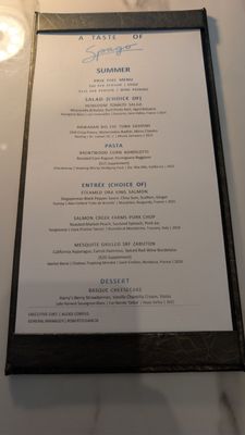 Menu photo 3 Spago Las Vegas, NV