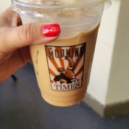 Iced caramel latte