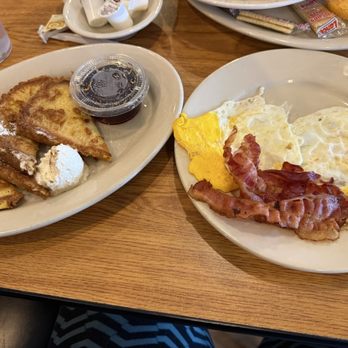 The Cockeyed Rooster - GF French toast, bacon, and eggs over hard - Breakfast & Brunch Near Me - Smithfield, Virginia