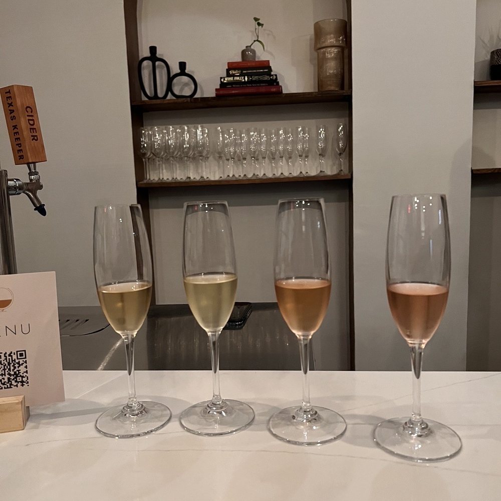 Cape Bottle Room - Sparkling wine flight - Wine Bars Near Me - Austin, Texas