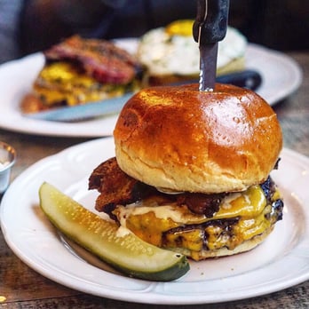 Au Cheval - Single cheeseburger with bacon - Bars Near Me - Chicago, Illinois Au Cheval - Single cheeseburger with bacon - Bars Near Me - Chicago, Illinois