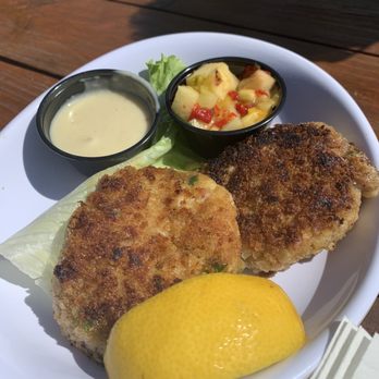 Sam's Beach Bar - Crab cakes have no crab. More like fish cakes and imitation crab. Great flavor I must say. - Seafood Near Me - Hudson, Florida Sam's Beach Bar - Crab cakes have no crab. More like fish cakes and imitation crab. Great flavor I must say. - Seafood Near Me - Hudson, Florida