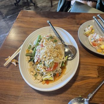 Hanuman Thai Eatery -  Newport - Green Papaya Salad - Thai Near Me - Costa Mesa, California