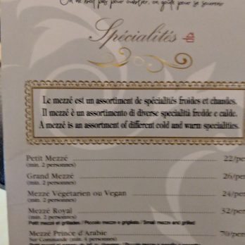 Byblo's - Specials menu. Sat dinner 2018-10-27 - Lebanese Near Me - Nice, 06