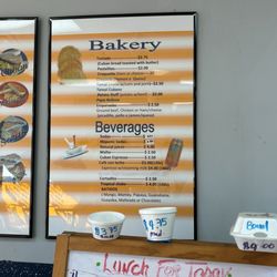 M & G Cuban Cafe - Menu