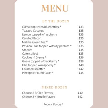 I Love Brulee - menu aug 2024 - Desserts Near Me I Love Brulee - menu aug 2024 - Desserts Near Me