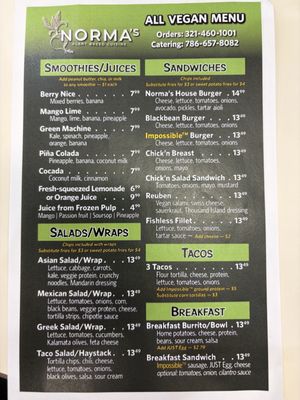Menu photo 1 Norma's Plant Based Cuisine Altamonte Springs, FL Menu photo 1 Norma's Plant Based Cuisine Altamonte Springs, FL