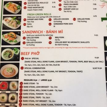 Pho #1 - Menu 1/18 - Vietnamese Near Me - Sunnyvale, California