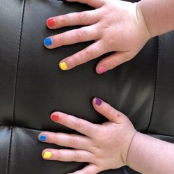 Destiny Spa Pacific - My five year old daughter got her nails rainbow for $6