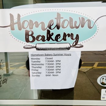 Hometown Bakery - a sign on the door of a bakery - Cupcakes Near Me - Vermilion, Ohio