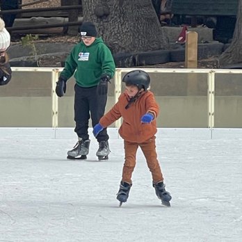 SkyPark at Santa's Village - Grandson enjoying ice skating for the first time. - Amusement Parks Near Me - Skyforest, California