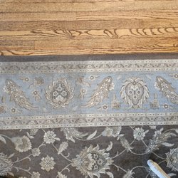 Clean Steam and Restoration - partially cleaned area rug to demonstrate the difference!