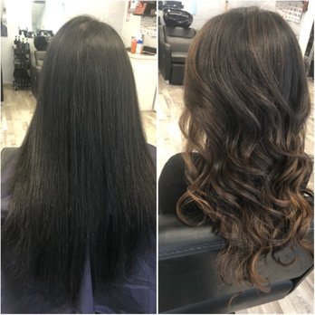 TEXTURE - Left is before and right is after. Got a full Balayage and it's beautiful!!! - Hair Salons Near Me - Seattle, Washington TEXTURE - Left is before and right is after. Got a full Balayage and it's beautiful!!! - Hair Salons Near Me - Seattle, Washington