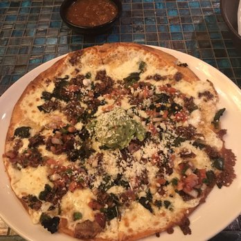 Miguel's Mex Tex Cafe - Peppered Bacon, Agave Nectar, & Poblano Cheezy Crisp - best flatbread I have ever had! - Mexican Near Me - Abilene, Texas