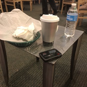 Cafe Ah-Roma - My "work" space for the day. Note my own mifi. - Breakfast & Brunch Near Me - Berea, Ohio