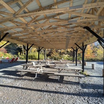 The Smoke Joint - a picnic area with tables and benches - American Near Me - Livingston Manor, New York