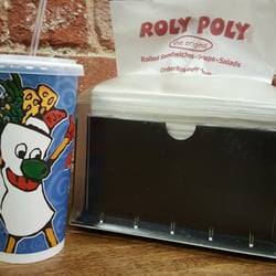 Roly Poly Sandwiches - Just a cup and the napkin holder.