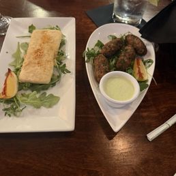 Saganaki and kafte Saganaki and kafte