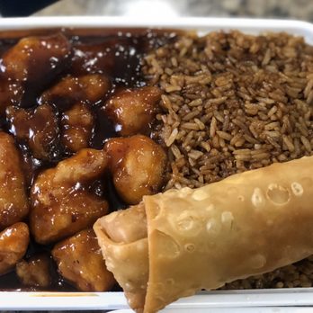 Wing Wah Restaurant - Orange Chicken Spicy Lunch Special - Chinese Near Me - Hazel Crest, Illinois