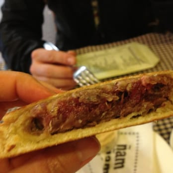 Tapas 24 - Cross sectional view of the McFoie burger. It's an acquired taste... - Tapas Bars Near Me - Barcelona, B Tapas 24 - Cross sectional view of the McFoie burger. It's an acquired taste... - Tapas Bars Near Me - Barcelona, B