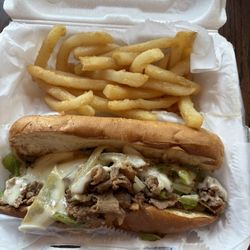 Cheesesteak and Fries.