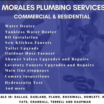 Morales Plumbing Services - This are just a few of the services we provide - Plumbing Near Me