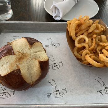 Emily - Emily Emmy Burger Double Stack and curly fries - Pizza Near Me - New York, New York