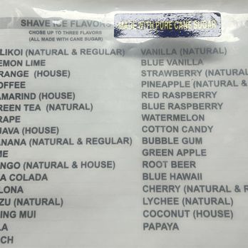 Haleiwa Town Shave Ice - Shaved Ice Flavors - Shaved Ice Near Me - Honolulu, Hawaii