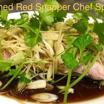 Gourmet House Restaurant - Steam red snapper with chef special sauce - Thai Near Me - Providence, Rhode Island Gourmet House Restaurant - Steam red snapper with chef special sauce - Thai Near Me - Providence, Rhode Island