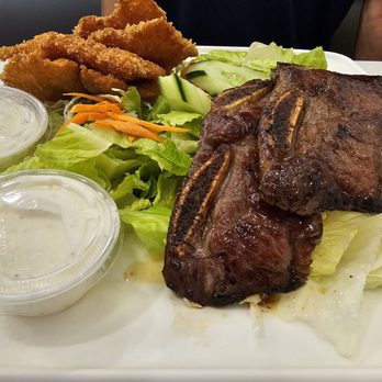 Oh My Grill - Kailua - Seafood plate w/ short ribs - Barbeque Near Me - Kailua, Hawaii Oh My Grill - Kailua - Seafood plate w/ short ribs - Barbeque Near Me - Kailua, Hawaii