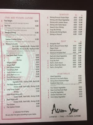 Menu photo 3 Asian Star Youngwood, PA