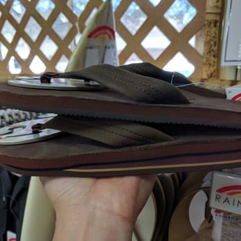 rainbow flip flops double layer