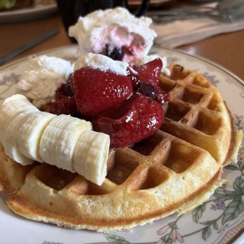 Lazy Jane's - Waffle with berries - Bakeries Near Me - Madison, Wisconsin