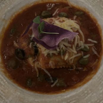Tratoria Di Gulio - Spinach Ravioli with shrimp - Italian Near Me - Puerto Morelos, ROO Tratoria Di Gulio - Spinach Ravioli with shrimp - Italian Near Me - Puerto Morelos, ROO