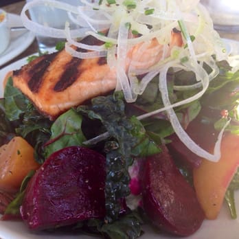 Nick's On 2nd - Grilled salmon and beet salad - New American Near Me - Long Beach, California Nick's On 2nd - Grilled salmon and beet salad - New American Near Me - Long Beach, California
