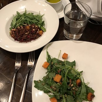 Flannel - Squash and kale salad shittake mushroom risotto with arugula on special - New American Near Me - Stowe, Vermont