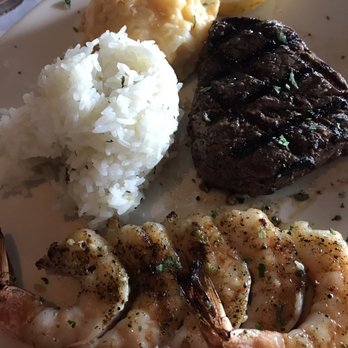 Bonefish Grill - Filet, grilled shrimp, rice and augratin potatoes - Seafood Near Me - Louisville, Kentucky