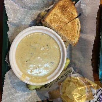 Ann O'Malley's - Half sandwich, cup of soup and side of chips. - Irish Pub Near Me - St. Augustine, Florida