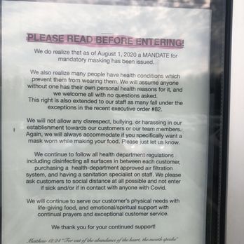 Dirt Juicery - Dirt's COVID response.... all six of the employees that were working at the time I came in weren't wearing masks. - Juice Bars & Smoothies Near Me - Green Bay, Wisconsin Dirt Juicery - Dirt's COVID response.... all six of the employees that were working at the time I came in weren't wearing masks. - Juice Bars & Smoothies Near Me - Green Bay, Wisconsin