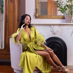 Trashy Diva Lingerie Boutique - Blue Fog and Chartreuse by Trashy Diva Lingerie