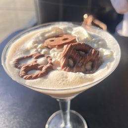Martini of the Week, chocolate w sarris pretzels Martini of the Week, chocolate w sarris pretzels