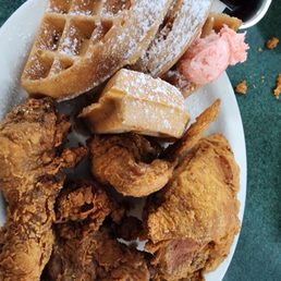 Chicken and waffles! Chicken and waffles!